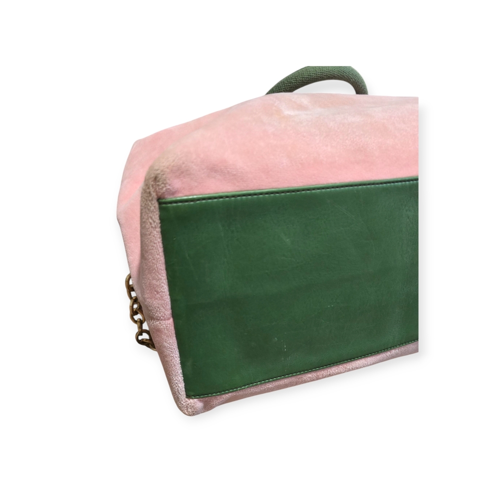 RARE VINTAGE Juicy Couture University Pink and Green Tote Bag - Picture 6 of 10